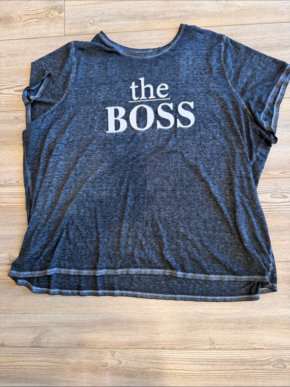 Lane Bryant Navy Heather 'the BOSS' Short Sleeve Tee